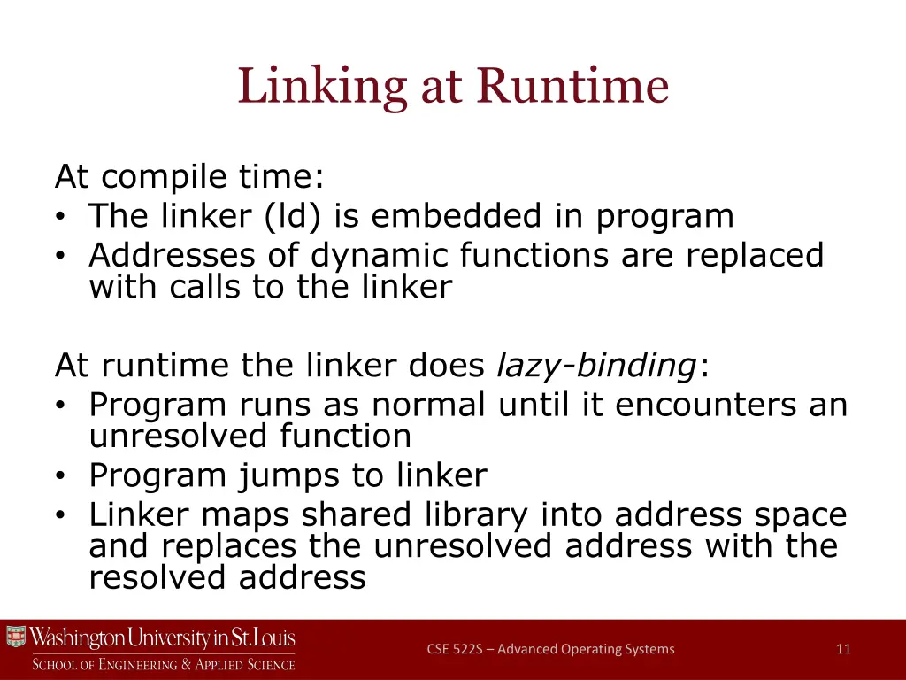 linking at runtime