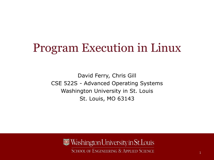 program execution in linux