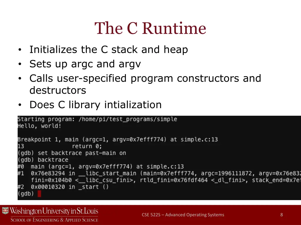 the c runtime