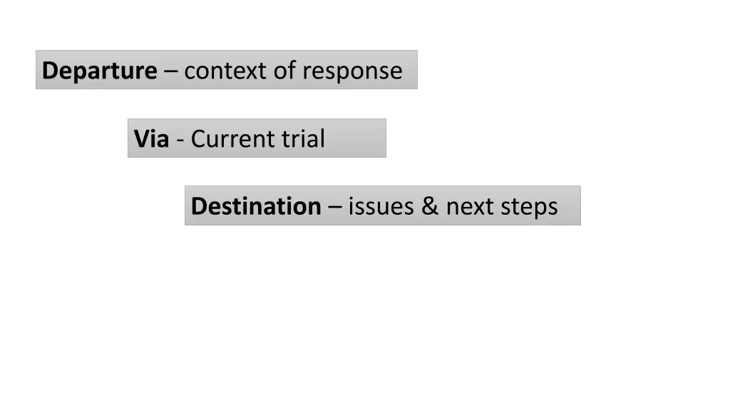 departure context of response