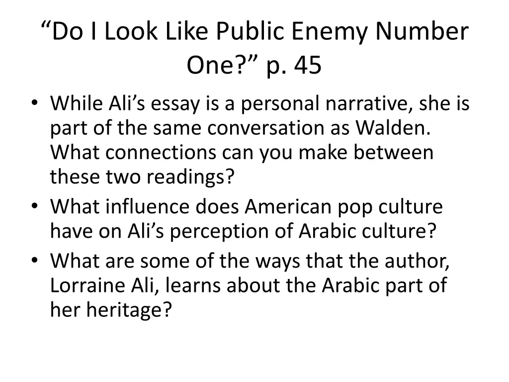 do i look like public enemy number one p 45 while