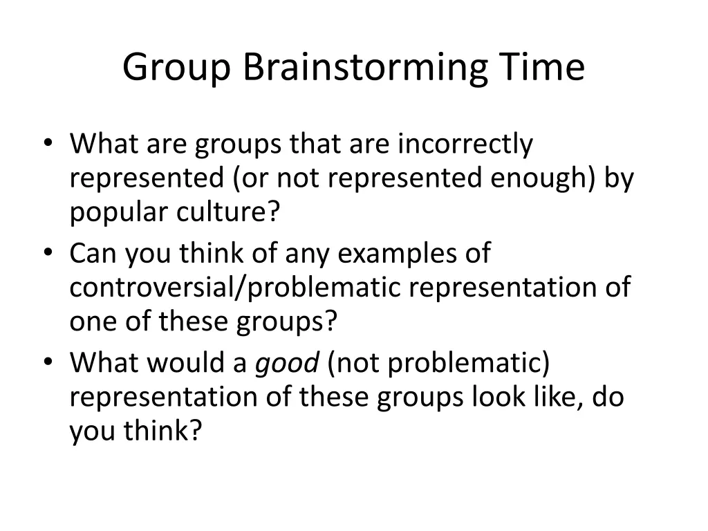 group brainstorming time