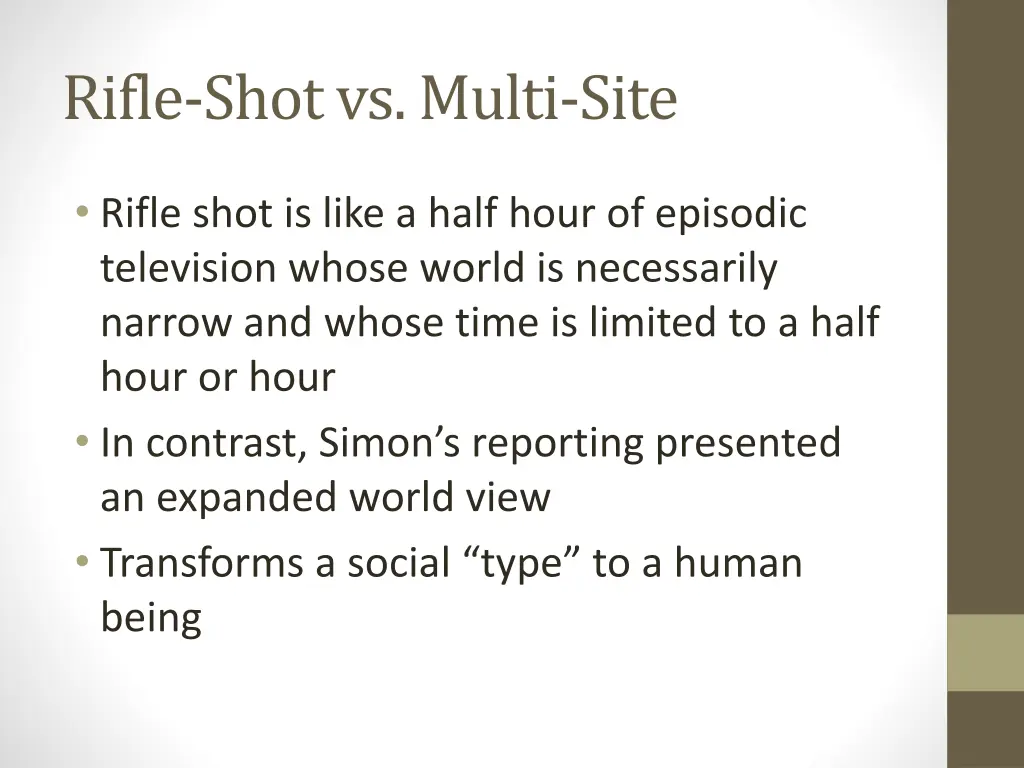 rifle shot vs multi site