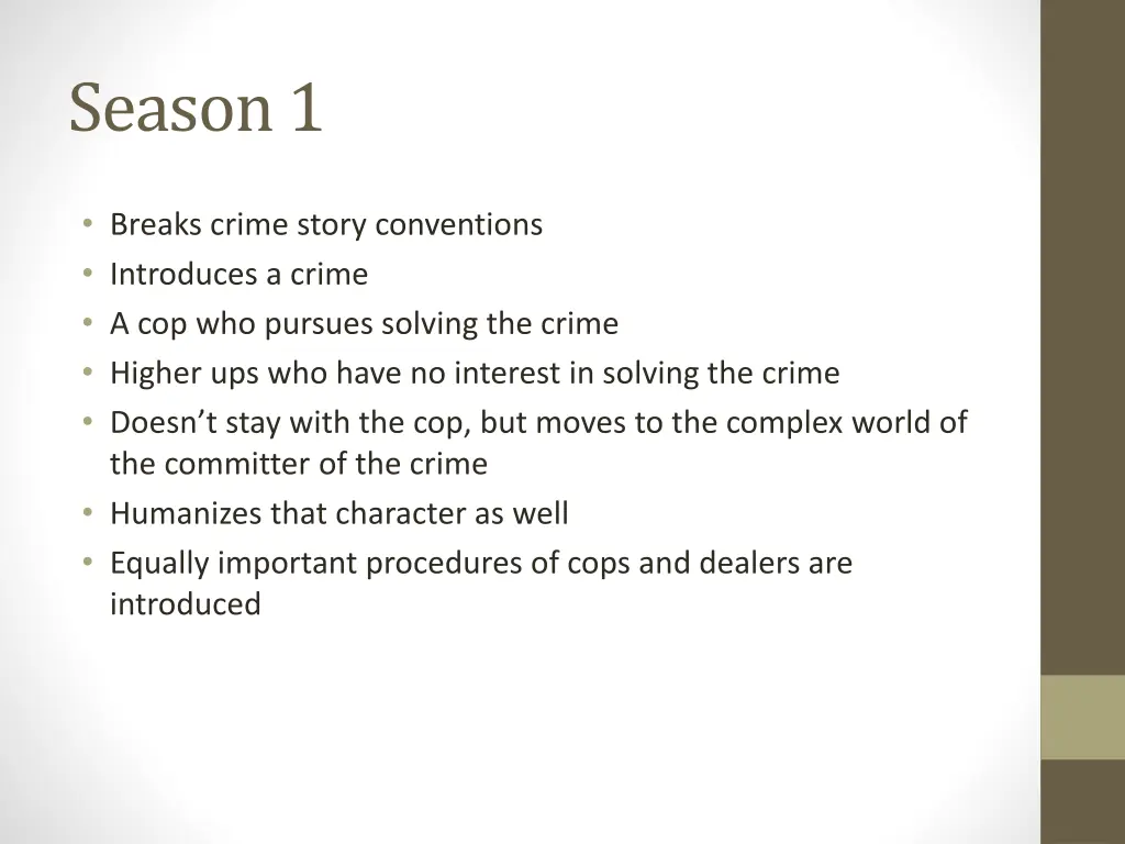 season 1