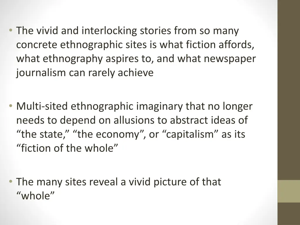 the vivid and interlocking stories from so many