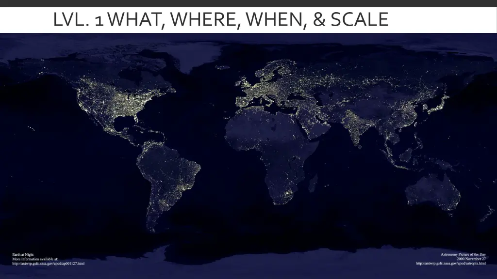 lvl 1 what where when scale