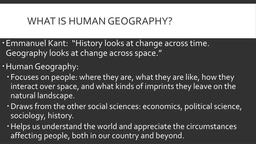 what is human geography