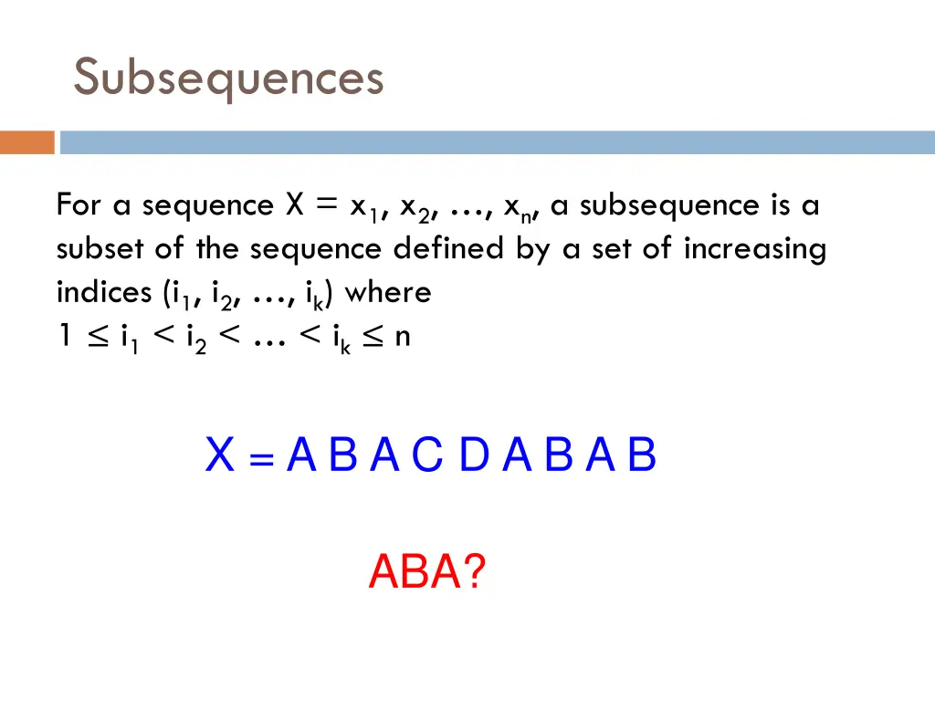 subsequences
