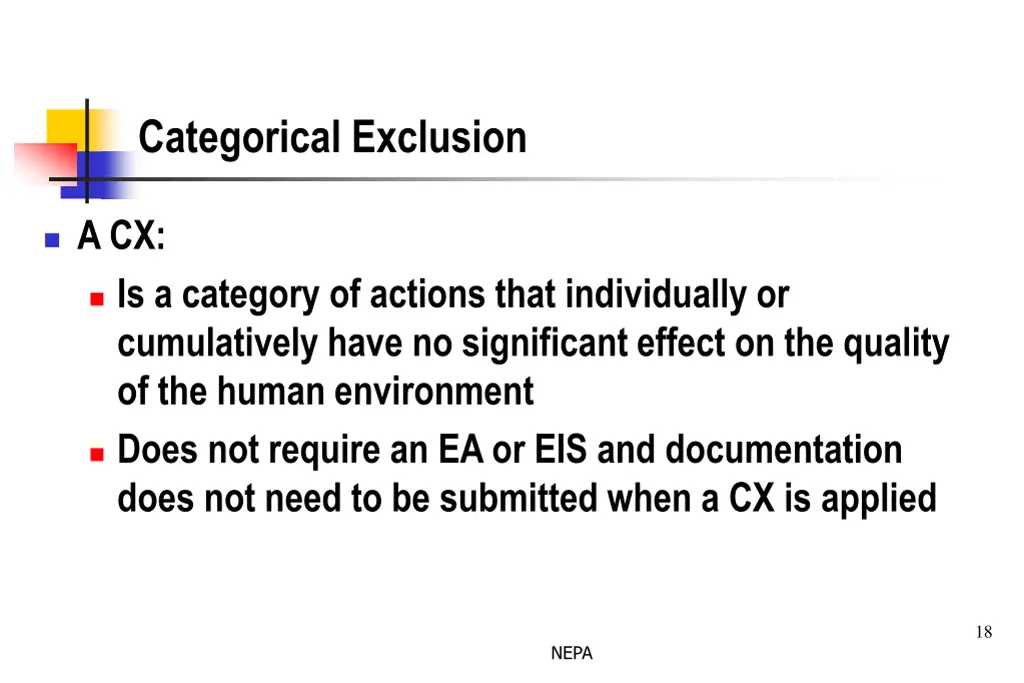 categorical exclusion