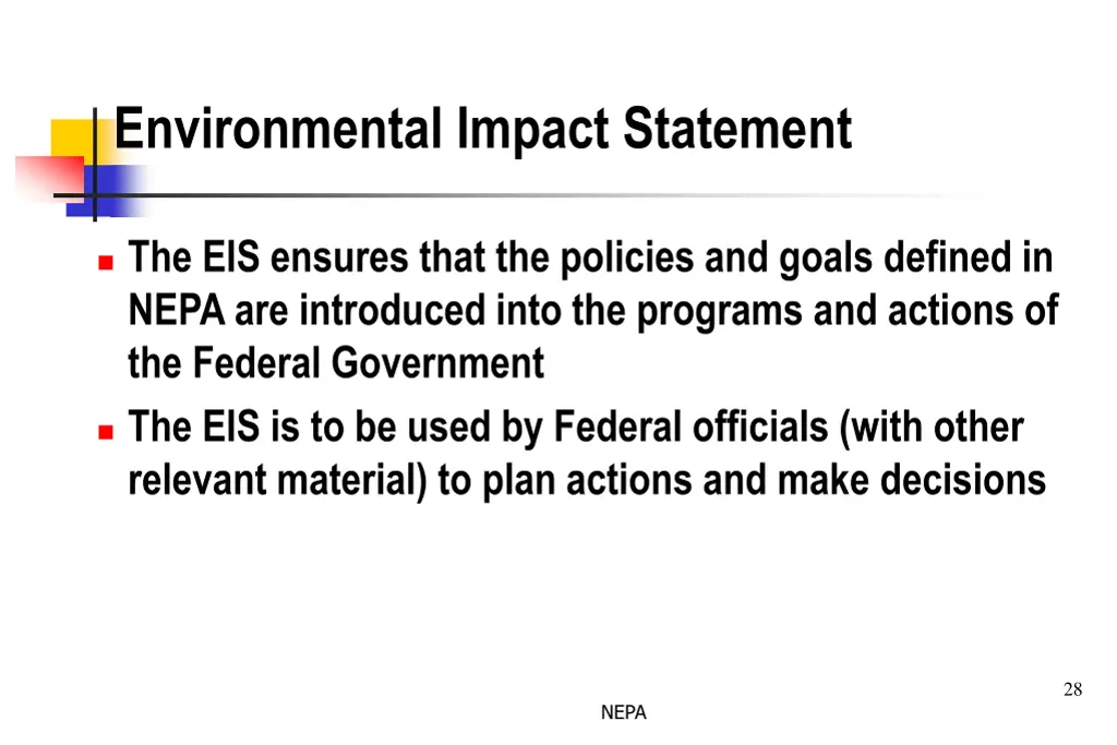 environmental impact statement