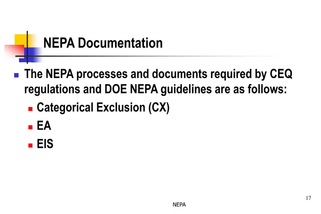 nepa documentation
