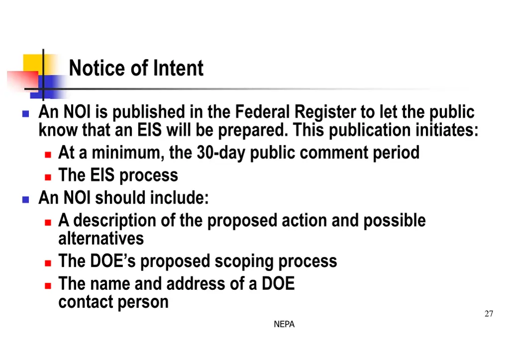 notice of intent
