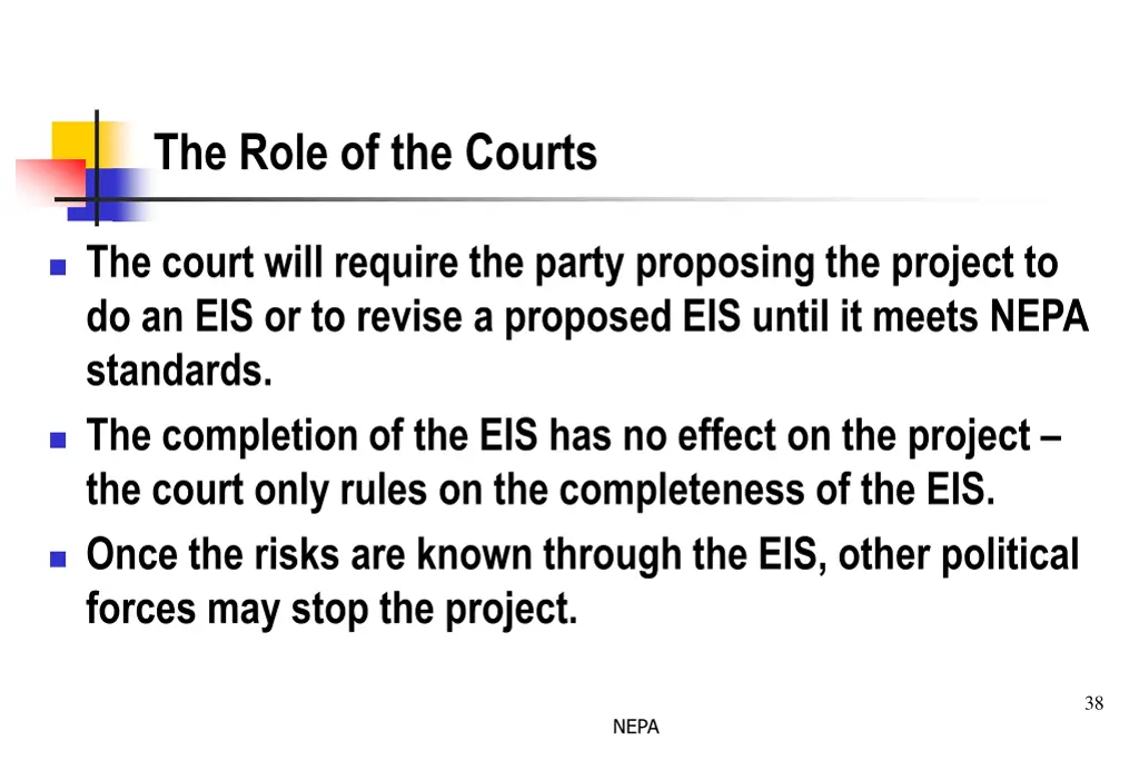 the role of the courts
