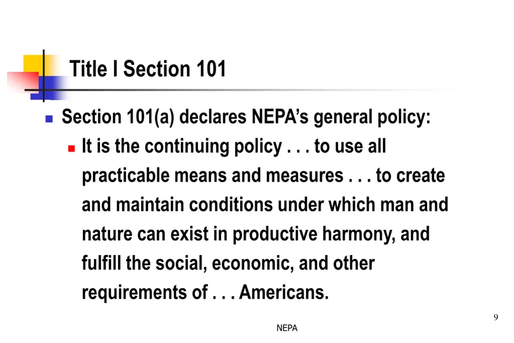 title i section 101