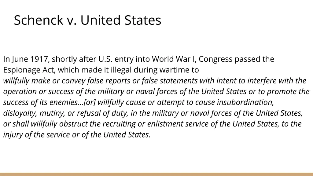 schenck v united states