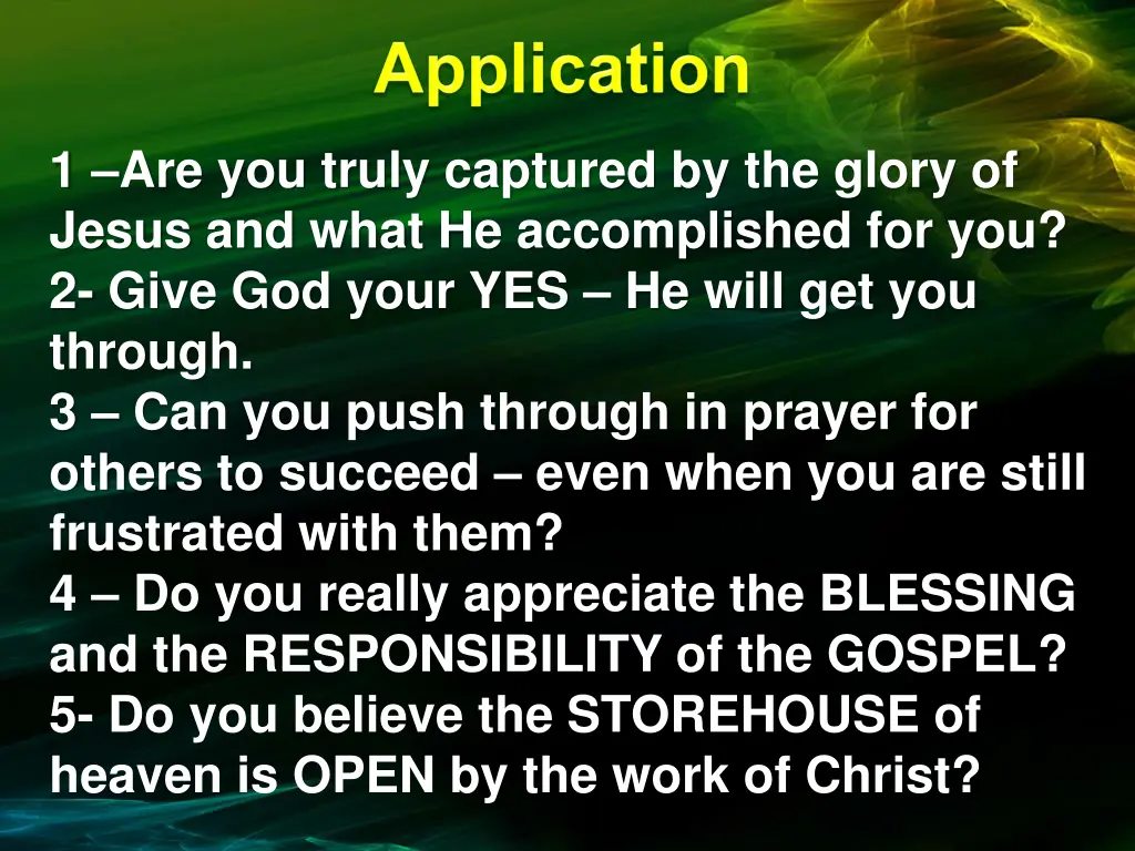 1 are you truly captured by the glory of jesus