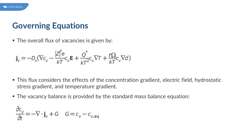 governing equations