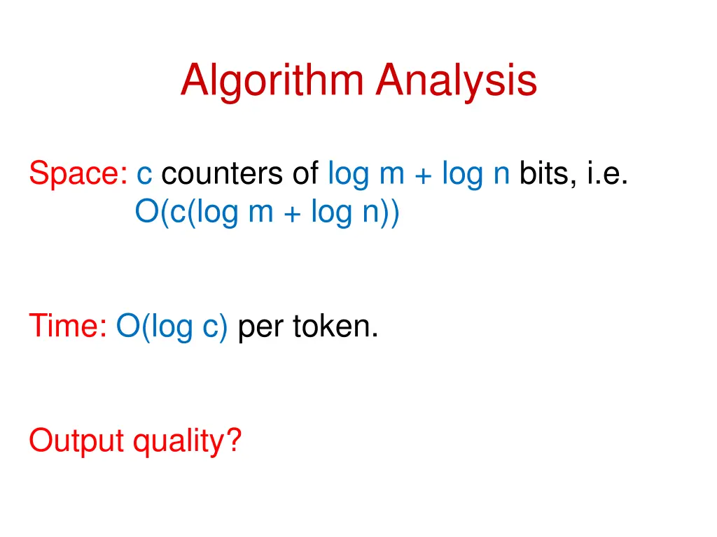 algorithm analysis