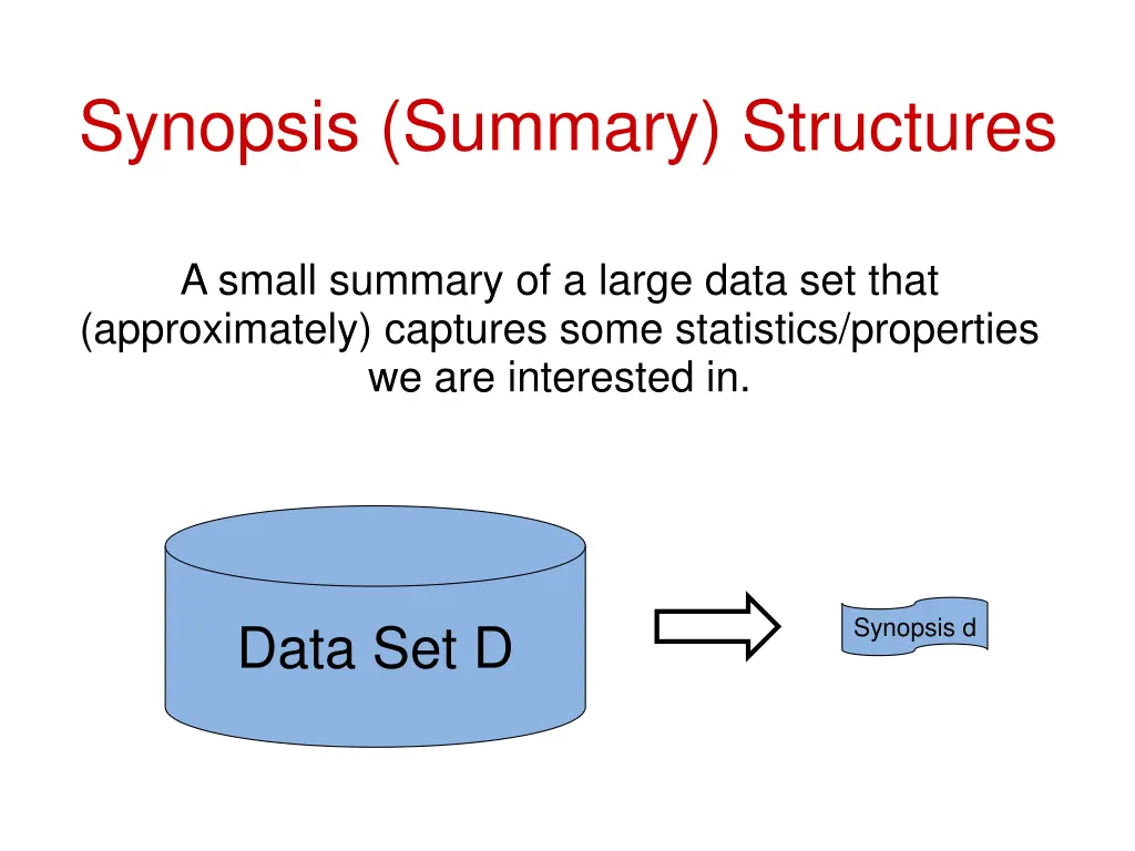 synopsis summary structures