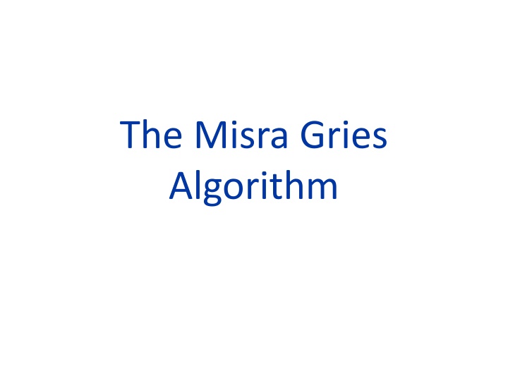 the misra gries algorithm