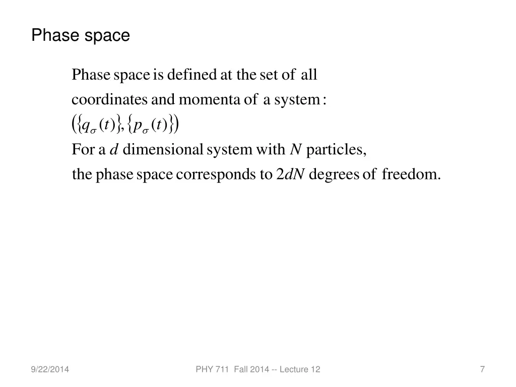 phase space