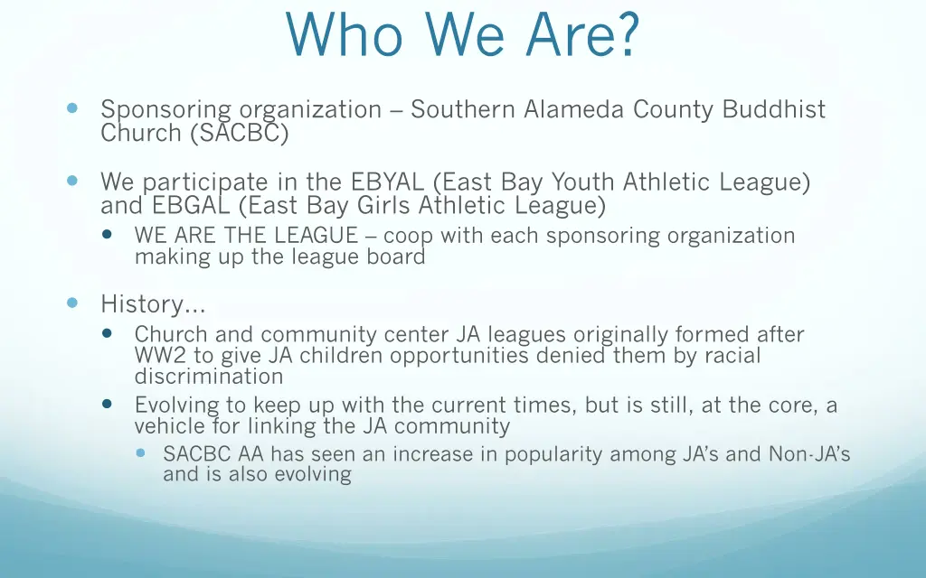 who we are
