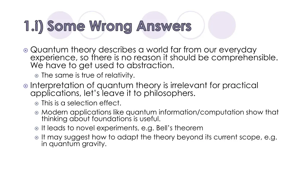 1 i some wrong answers