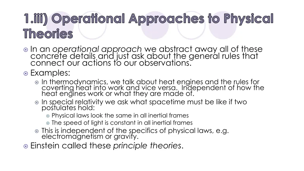 1 iii operational approaches to physical theories 1