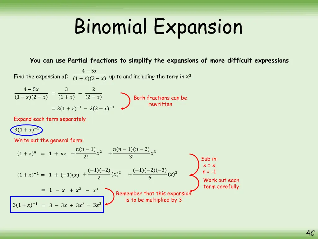 binomial expansion 1