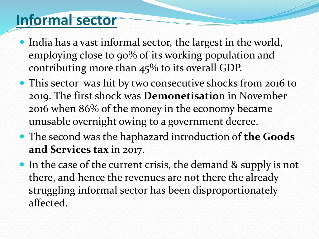 informal sector