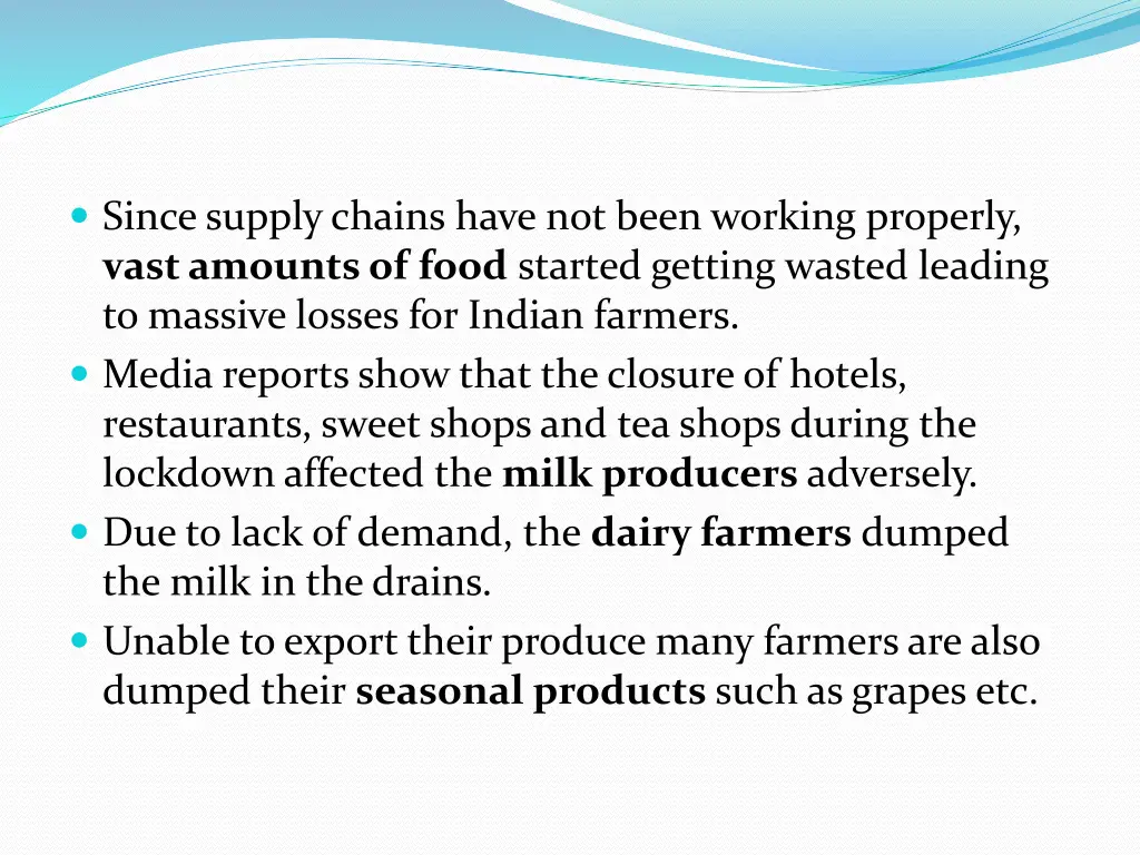 since supply chains have not been working