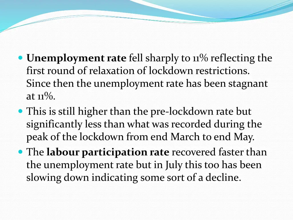unemployment rate fell sharply to 11 reflecting