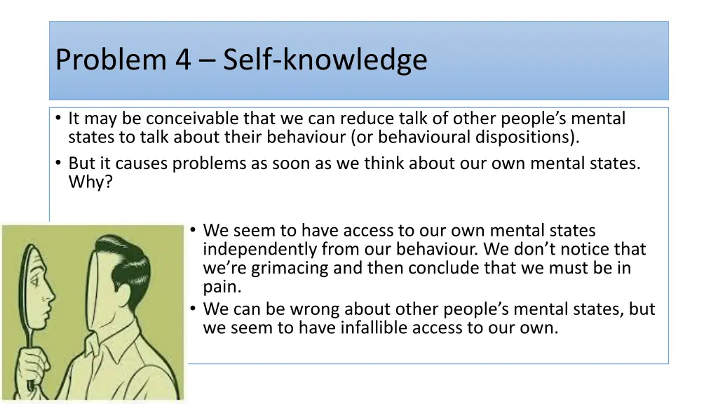 problem 4 self knowledge