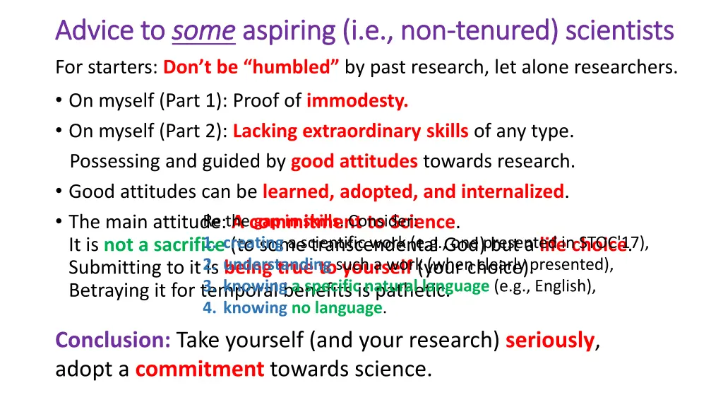 advice to advice to some