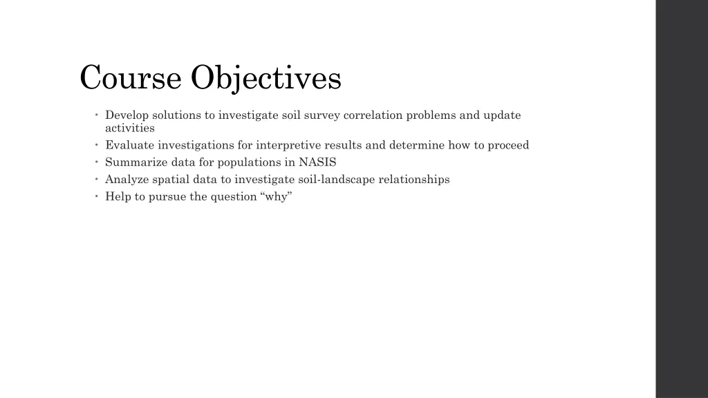 course objectives