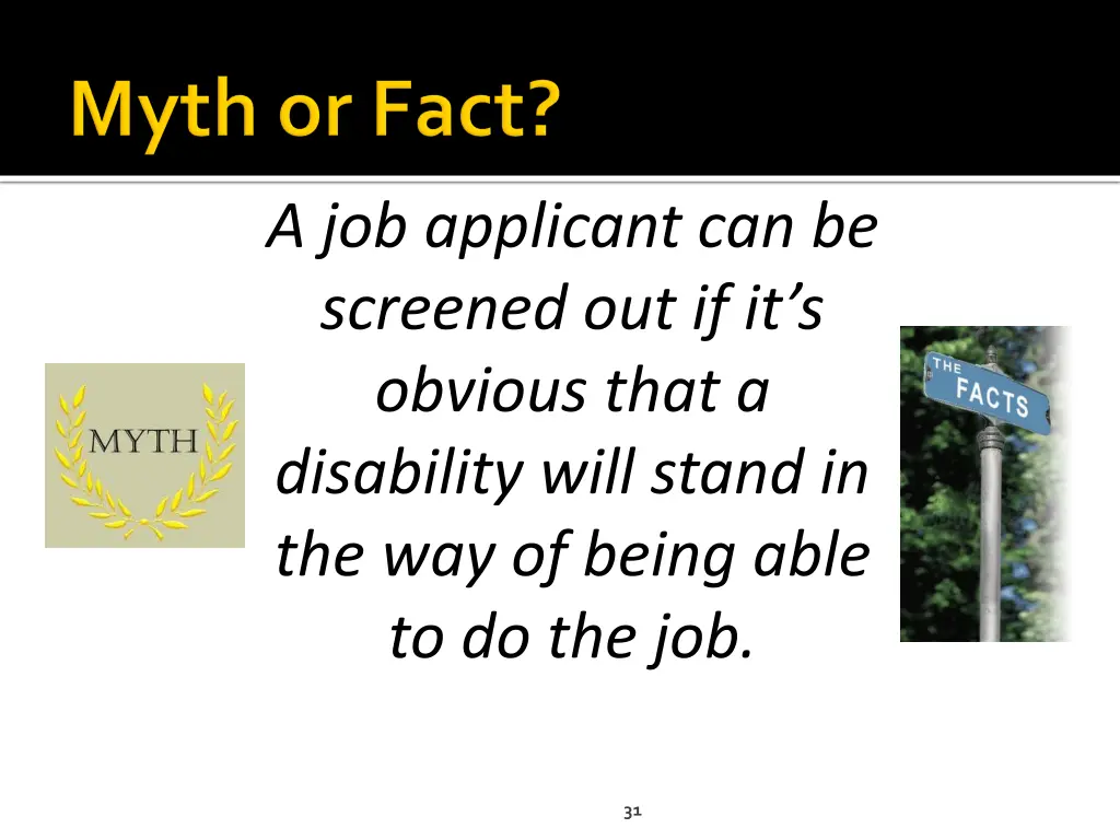 a job applicant can be screened