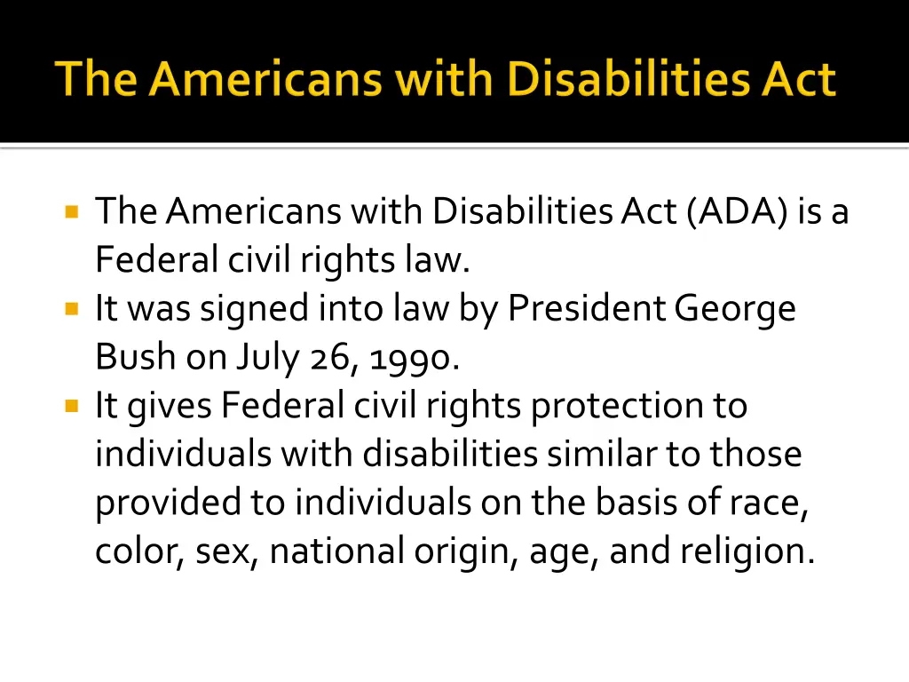 the americans with disabilities