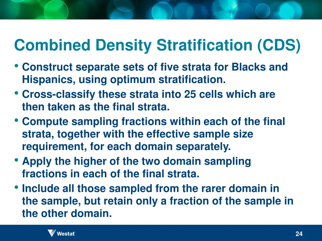 combined density stratification cds construct