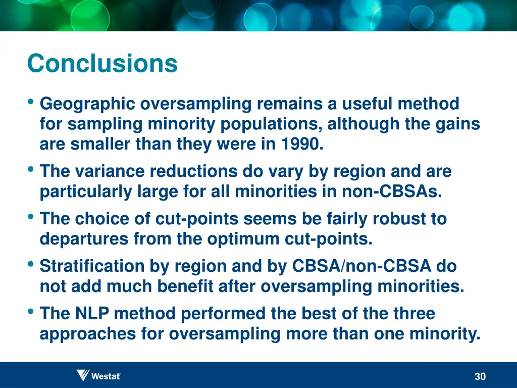 conclusions