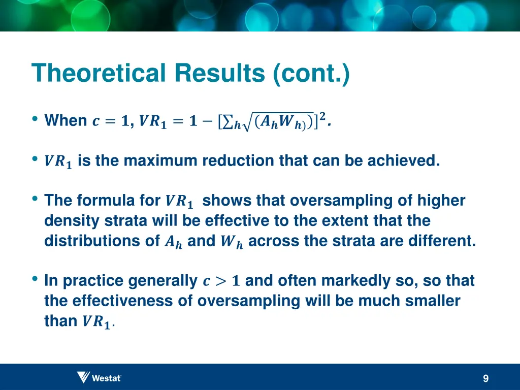 theoretical results cont 1