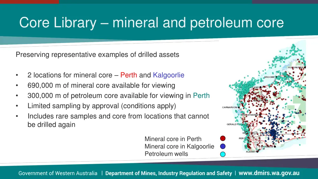 core library mineral and petroleum core
