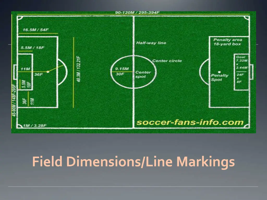 field dimensions line markings