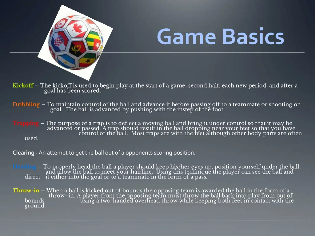 game basics