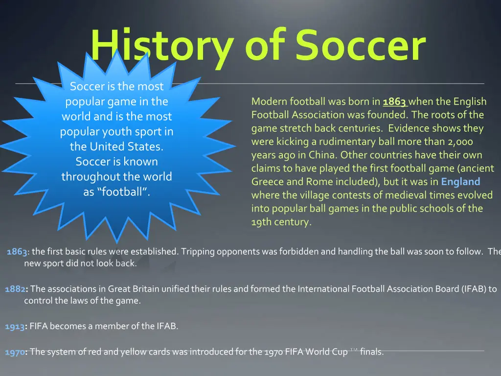 history of soccer