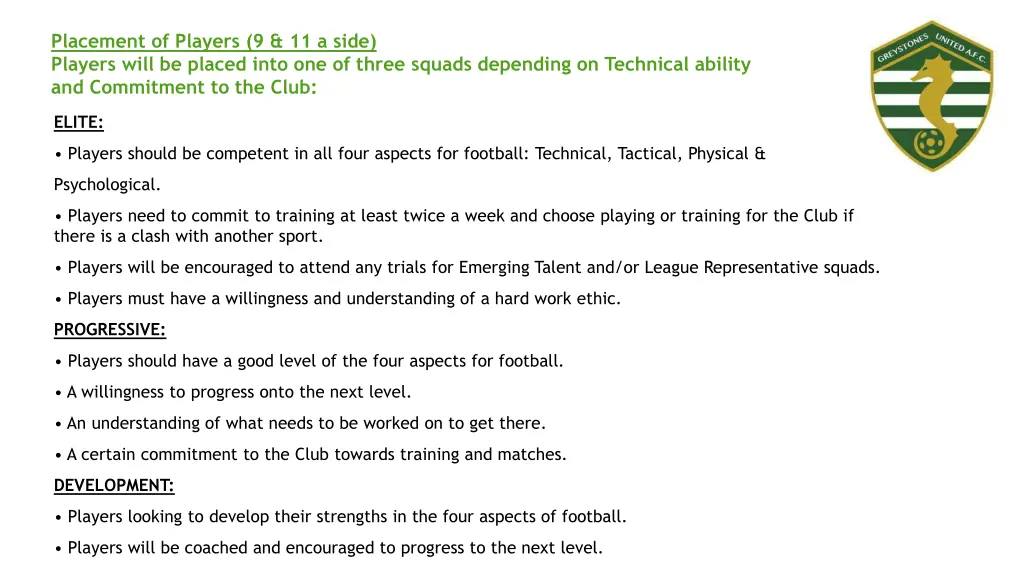 placement of players 9 11 a side players will