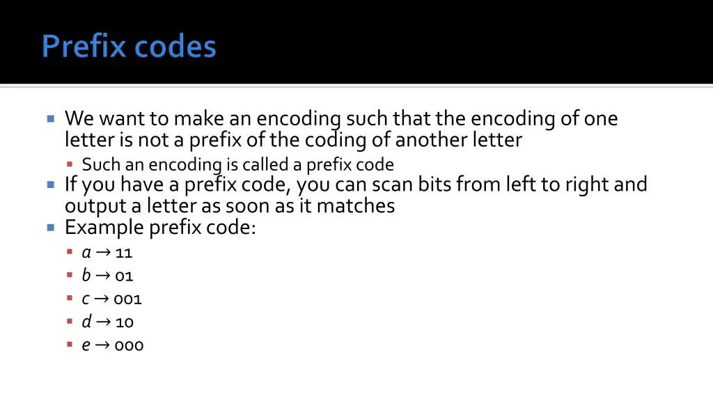 we want to make an encoding such that