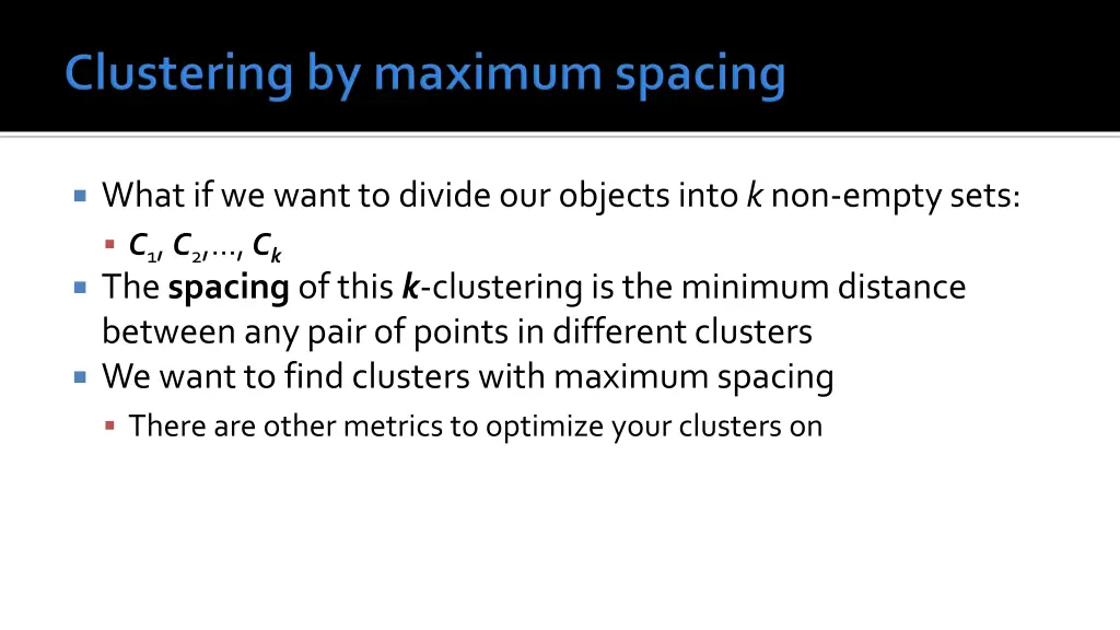 what if we want to divide our objects into