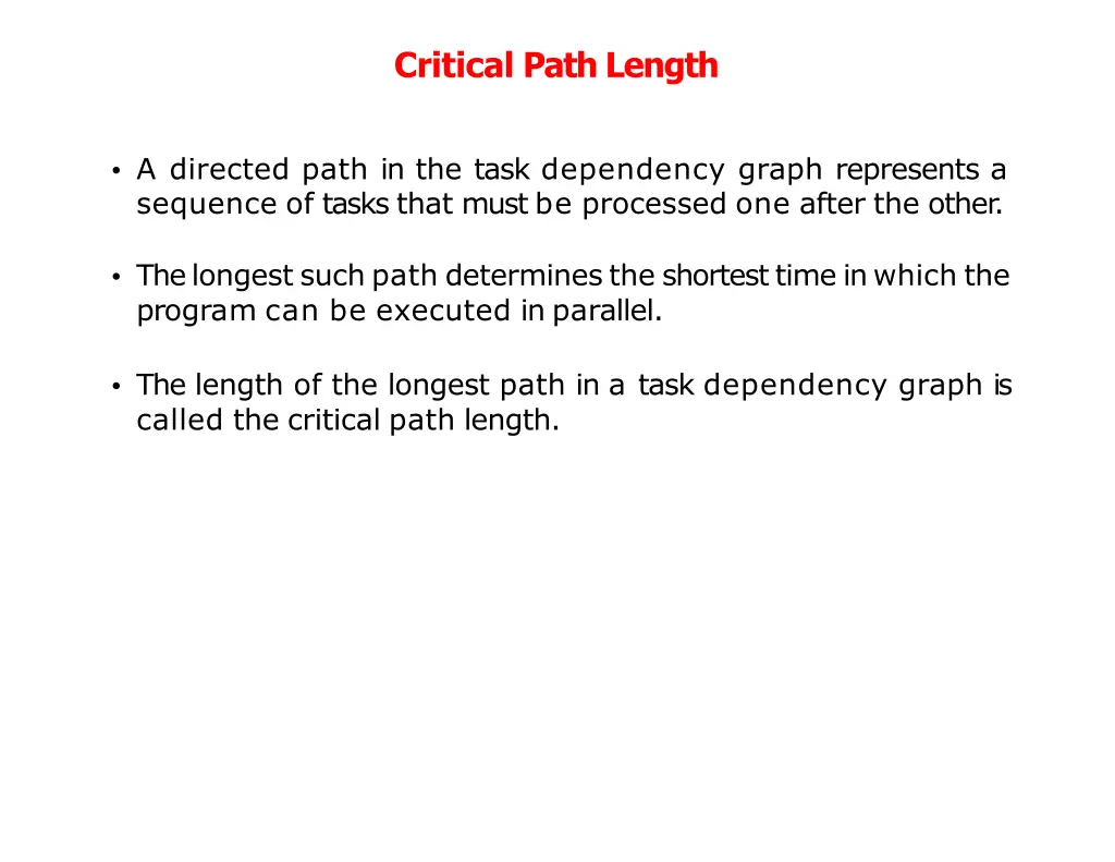 critical path length