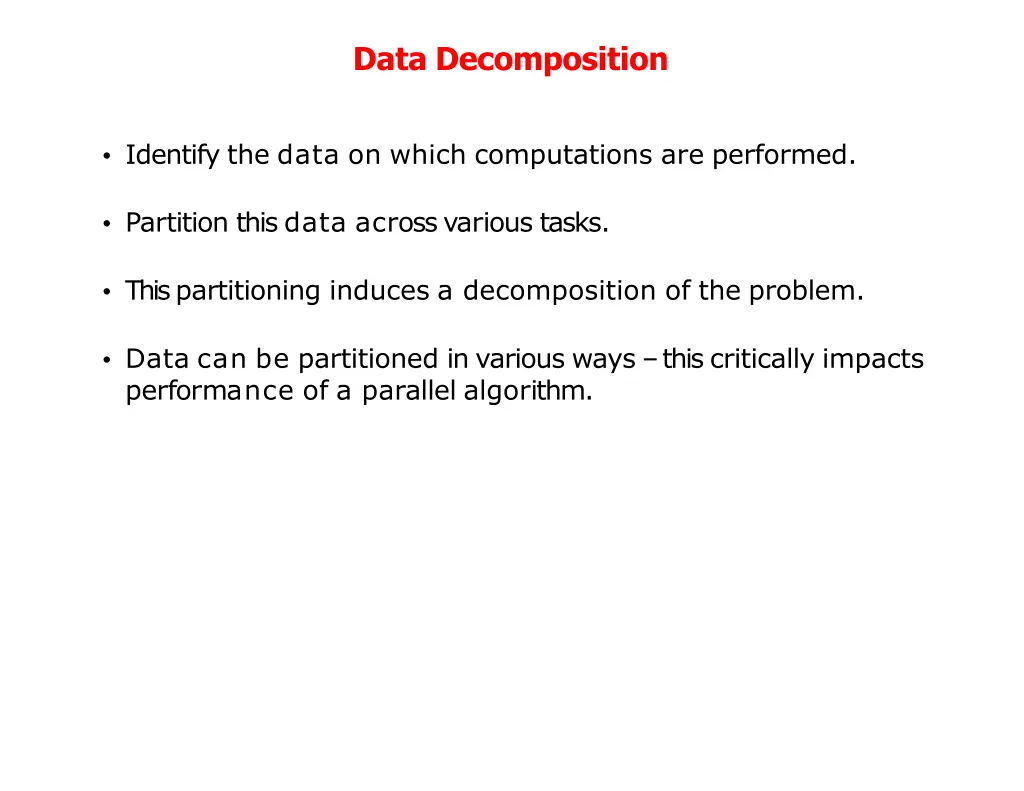 data decomposition