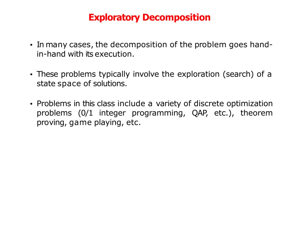 exploratory decomposition